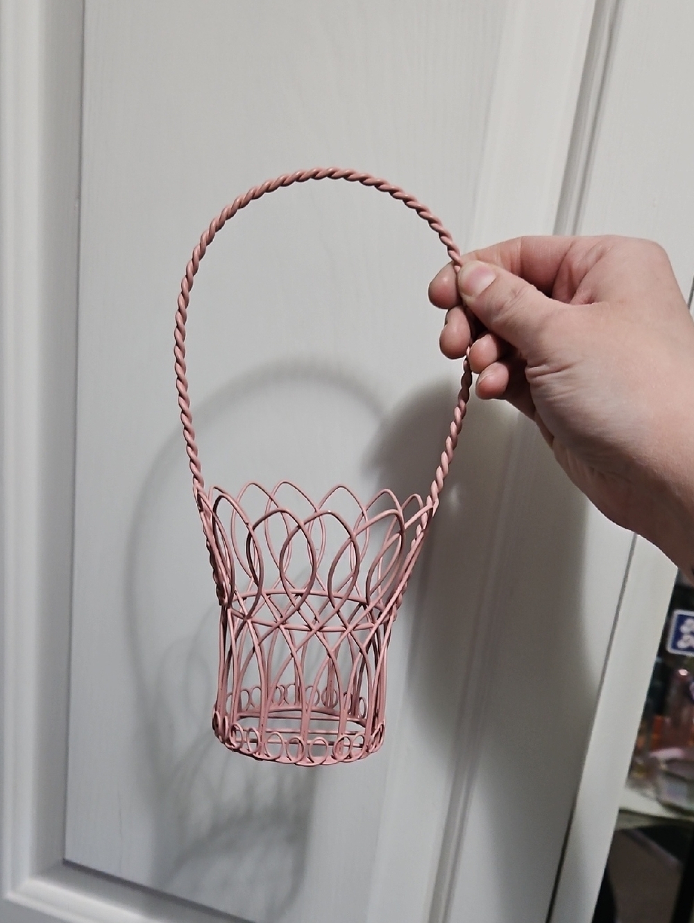 Mini Pastel Pink wire basket